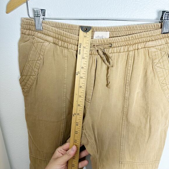 Aritzia Wilfred Free Tan Brown Cotton Jogger Pants sz M - Picture 8 of 9